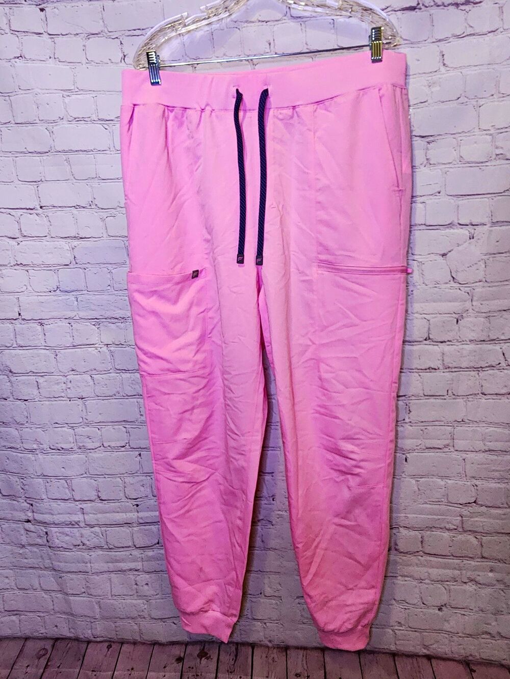 Fabletics High-Rise On-Call Scrub Jogger Pants Womens XXL/1X Pink Medical
